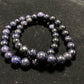 bling Galaxy Blue Graval Crystal gemstone for success，win, glory bead  bracelet
