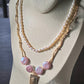 Natural Freshwater super shinning Purple Pink Baroque Pearls Mid-century  Queen Pendants Necklace,gift for her,gift for Princess