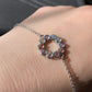 Natural Super Seven big Donut shape Circle Round Chain Bracelet