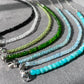 $20 FOR 2 Natural Gemstone Faceted, Blue Apatite,Aquamarine,prehnite,white crystal, Black spinel, Diopside Bracelet, Bridesmaid Gifts
