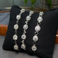 Certificated 0.5ct  Moissanite chain Sterling silver bracelet,wedding chain bracelet, gift for her