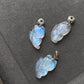 Sri Lanka Natural High Grade Blue Fire Moonstone Hand Carved Fox Pendant Necklace