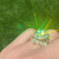 5 carat certificated D color excellent moissanite stone round brilliant cut sterling silver ring