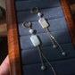 Premium AAA+ freshwater baroque rectangle round drop dangle handmade earring, Bridesmaids Gifts