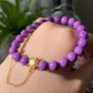 7MM,8MM,10MM AAAA+ Natural Purple Mica,Phosphosiderite Beaded Bracelet Deep Purple