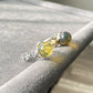 Genuine Natural Dominican Amber High Rare Grade Smooth Round Sterling silver setting, Victorian Chrome Hearts Mid-century Style Ring