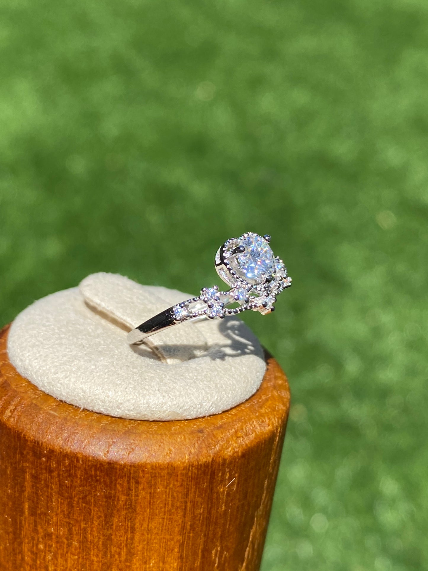 Brilliant cut Moissanite 0.5 CT. certified sterling silver Star surround Heart crown Moissanite ring,gift for her,anniversary gift