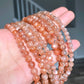 High Quality Sunstone  healing crystal，with rainbow inside bead bracelet necklace 5mm,7mm,8mm,10mm