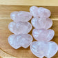 AA high quality Nature Raw Rose quartz puffy heart shape crystal ornament home decoration