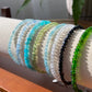 $20 FOR 2 Natural Gemstone Faceted, Blue Apatite,Aquamarine,prehnite,white crystal, Black spinel, Diopside Bracelet, Bridesmaid Gifts