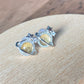 Gibeon Meterite Gold color Rose Gold Planet shape Sterling silver zircon earings， gift for her