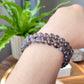Andes Mts. Hight Grade Natural Clear Grey Andesine Labradorite round  bead bracelet 7mm