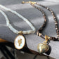 Natural White or Black Shinning Mother of pearls Barrel Shape Flower,Heart Necklace