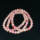 pink queen conch shell round long bead bracelet necklace