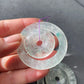 Natural Rare Green Mica Quartz Crystal Double Donut Circle Ring Pendant