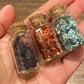 Natural Gemstone Large Chips Wishing Bottle,Crystal Wishing Bottle,Garnet,Red Jade,Turquoise