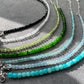 $20 FOR 2 Natural Gemstone Faceted, Blue Apatite,Aquamarine,prehnite,white crystal, Black spinel, Diopside Bracelet, Bridesmaid Gifts