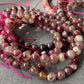 Natural Ruby Red Tourmaline, Pink Tourmaline 6mm-7mm Beaded Bracelet,wholesale price