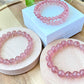 AAAA Grade Natural Rainbow Flash Strawberry Quartz with full seed Gemstone Healing Bracelet 7mm,8mm,10mm,11mm,18mm
