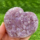 Big Size Natural RARE Amethyst Raw Rock Heart Crystal Quartz Meditation Healing,Druzy Agate Heart Shape Stone,Valentine's Day Gift