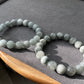10mm+ Hight Rare grade Natural Gray Blue Rutilated Quartz smooth round Bead bracelet, gift for her , gift for him
