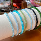 $20 FOR 2 Natural Gemstone Faceted, Blue Apatite,Aquamarine,prehnite,white crystal, Black spinel, Diopside Bracelet, Bridesmaid Gifts