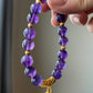Natural Amethyst design with  Lily of the Valley handmade bracelet,custom bracelet，gift for her