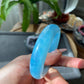 AAAAAA Grade Clear Blue sky cloud Surround Natural Aquamarine Bangle Gemstone Bracelet  56.8mm BA8354