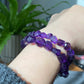 Rare Natural Hight Grade Dark Purple Amethyst,Deep purple Irregular Nugget Bead Bracelet
