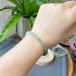 Rare Good Grade  Nephrite Hetian Jade Biyu ,Round Gradient Green Bracelet 6MM