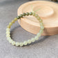 Rare Good Grade  Nephrite Hetian Jade Biyu ,Round Gradient Green Bracelet 6MM