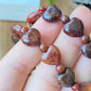 Natural Red Copper Rutilated Quartz Full of rutilated heart shape bead bracelet 12mm