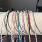 2mm+ $20 for 2 Natural Faceted gemstone,Moonstone,strawberry Quartz,Garnet,sunstone,Peridot,Tourmaline,Fluorite，Blue Apatite，Morganite Double Wrap Bracelet, Chocker Necklace