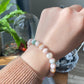 Natural cherry blossom Sakura agate smooth round flower agate grade AAA bead bracelet