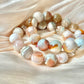 Natural cherry blossom Sakura agate smooth round flower agate grade AAA bead bracelet