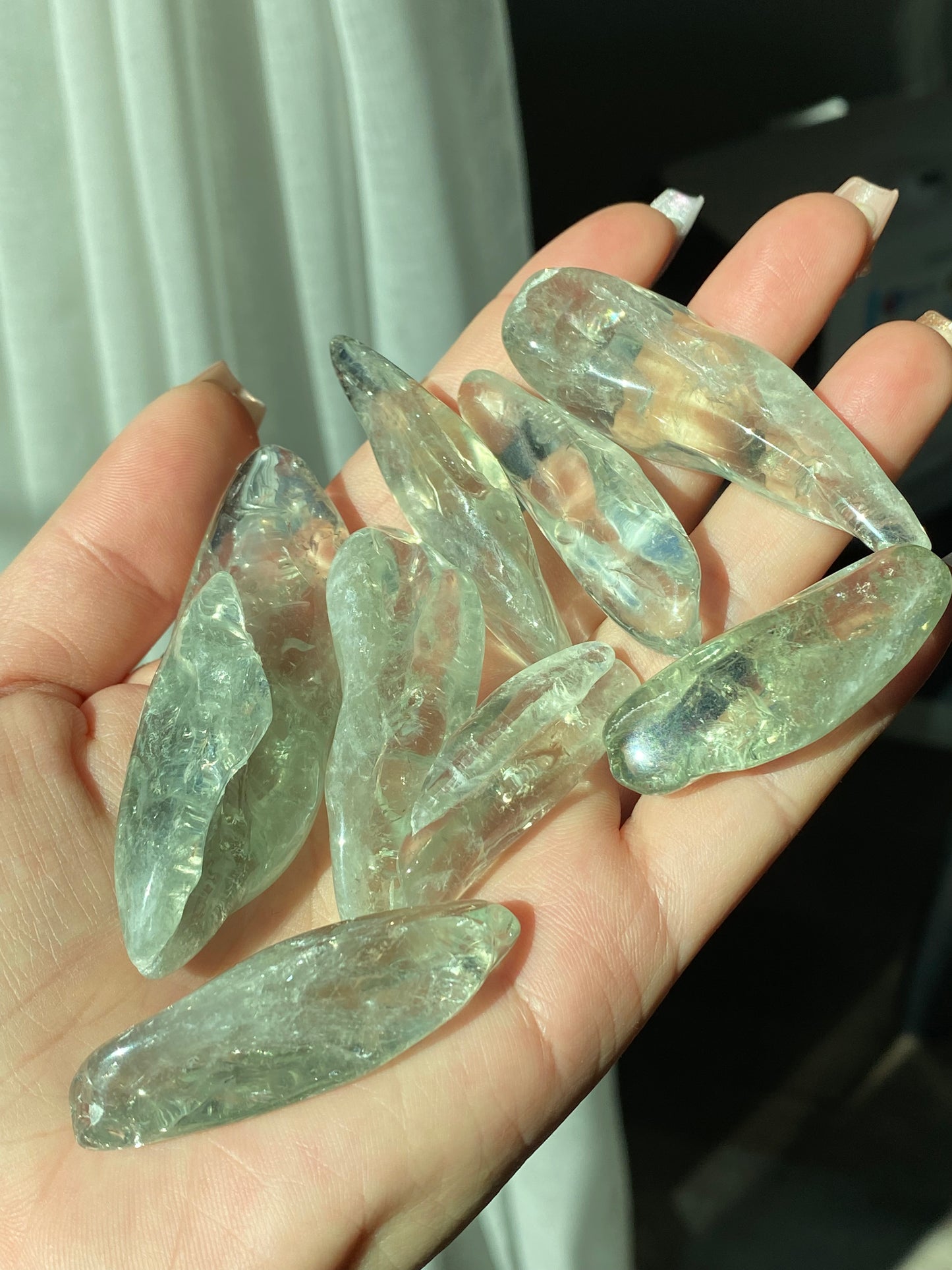 AAAA Clear grade Natural raw light green Beryl ,clear Berylite,good for pendant