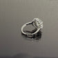 5 carat certificated D color excellent moissanite stone round brilliant cut sterling silver ring