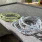Natural Faceted super High Grade Moonstone,Prehnite Triple Wrap Bracelet,Long Choker Necklace 3mm