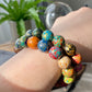 Museum of Art China lacquer Coated on black ebony and mother of pearl Bead Bracelet 12mm+，gift for her, gift for mom,gift for wife