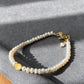 Natural Freshwater Pearls super shinning with cuty daisy Dainty  bracelet，handmade bracelet,Bridesmaid Gifts