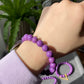 7MM,8MM,10MM AAAA+ Natural Purple Mica,Phosphosiderite Beaded Bracelet Deep Purple