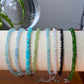 $20 FOR 2 Natural Gemstone Faceted, Blue Apatite,Aquamarine,prehnite,white crystal, Black spinel, Diopside Bracelet, Bridesmaid Gifts