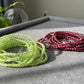 3mm+ Natural Faceted diamond Cut Gemstone,Prehnite,Garnet,super shinning Fire illuminate,Triple Wrap Bracelet,Long necklace