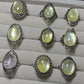 Natural Golden Lepidolite setting on Sterling silver vintage ring