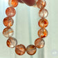 Natural High Clear Grade Super Gorgeous Koi Carp Fire Quartz,Hematoid Quartz Rainbow Flash Bracelet 13mm
