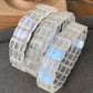 Natural Sri Lanka Moonstone super strong blue Fire illuminate rectangle Bangle bracelet, gift for her,anniversary gift