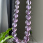 Rare High Clear Natural Lavender Milky Amethyst gradient Change color mix size Bead Necklace 6-14MM