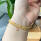wealthy and Protect Natural Gold Titanium crystal,Golden Rutilated Quartz, 14K gold filled zircon crystal double wrap Bracelet, Valentine's gift