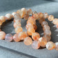 Rare High Grade Natural Sakura Agate,Cherry Blossom Flower Agate Round Bead  bracelet,Valentine's Day Gift