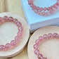 AAAA Grade Natural Rainbow Flash Strawberry Quartz with full seed Gemstone Healing Bracelet 7mm,8mm,10mm,11mm,18mm